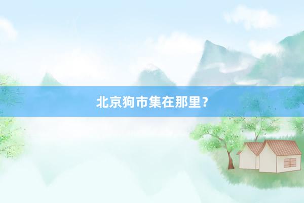 北京狗市集在那里？
